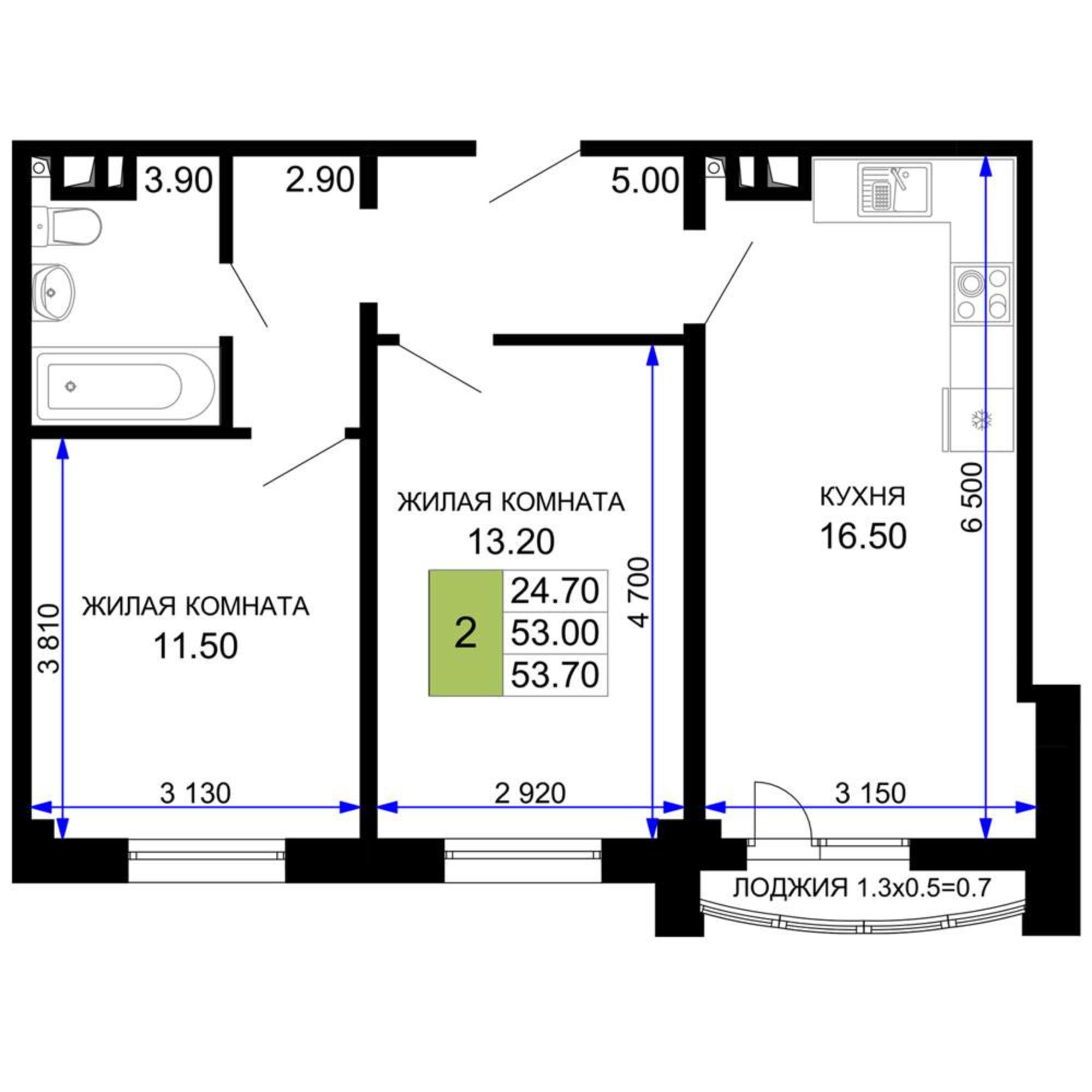 Купить квартиру за 11 254 500 рублей на Межсанаторный проезд, д.20 литера 6