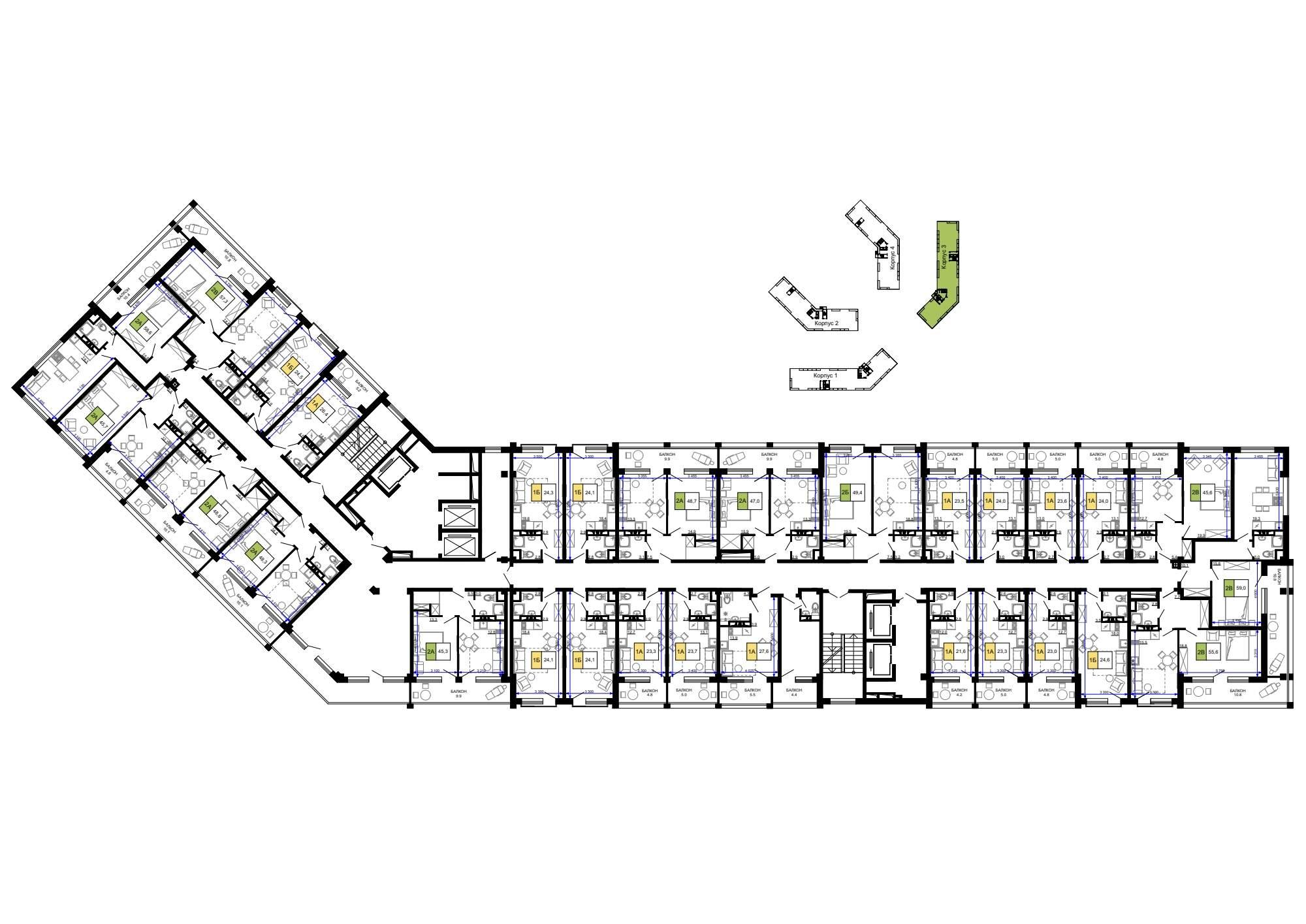 Купить квартиру за 14 624 000 рублей на Сосновый проезд, д.10 литера 2