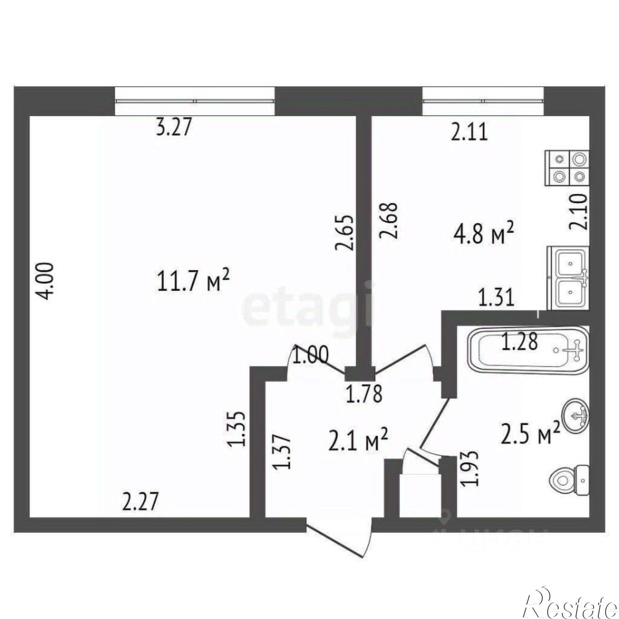 Купить квартиру за 4 100 000 рублей на улица Толстого, 113