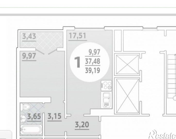 1-комн квартира улица Адмирала Пустошкина, 22 с6,  д. 22 с6