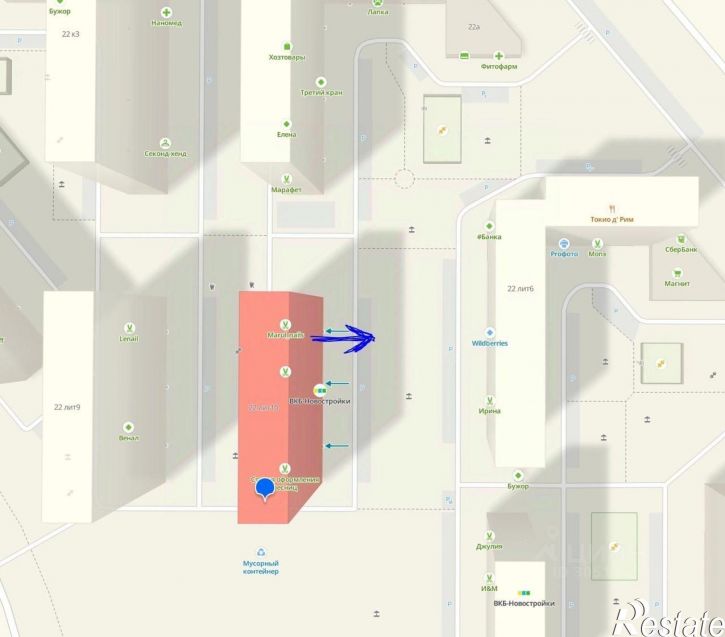 1-комн квартира улица Адмирала Пустошкина, 22 с10,  д. 22 с10