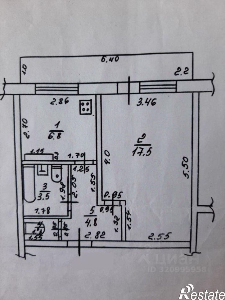 1-комн квартира 12-й микрорайон, 45