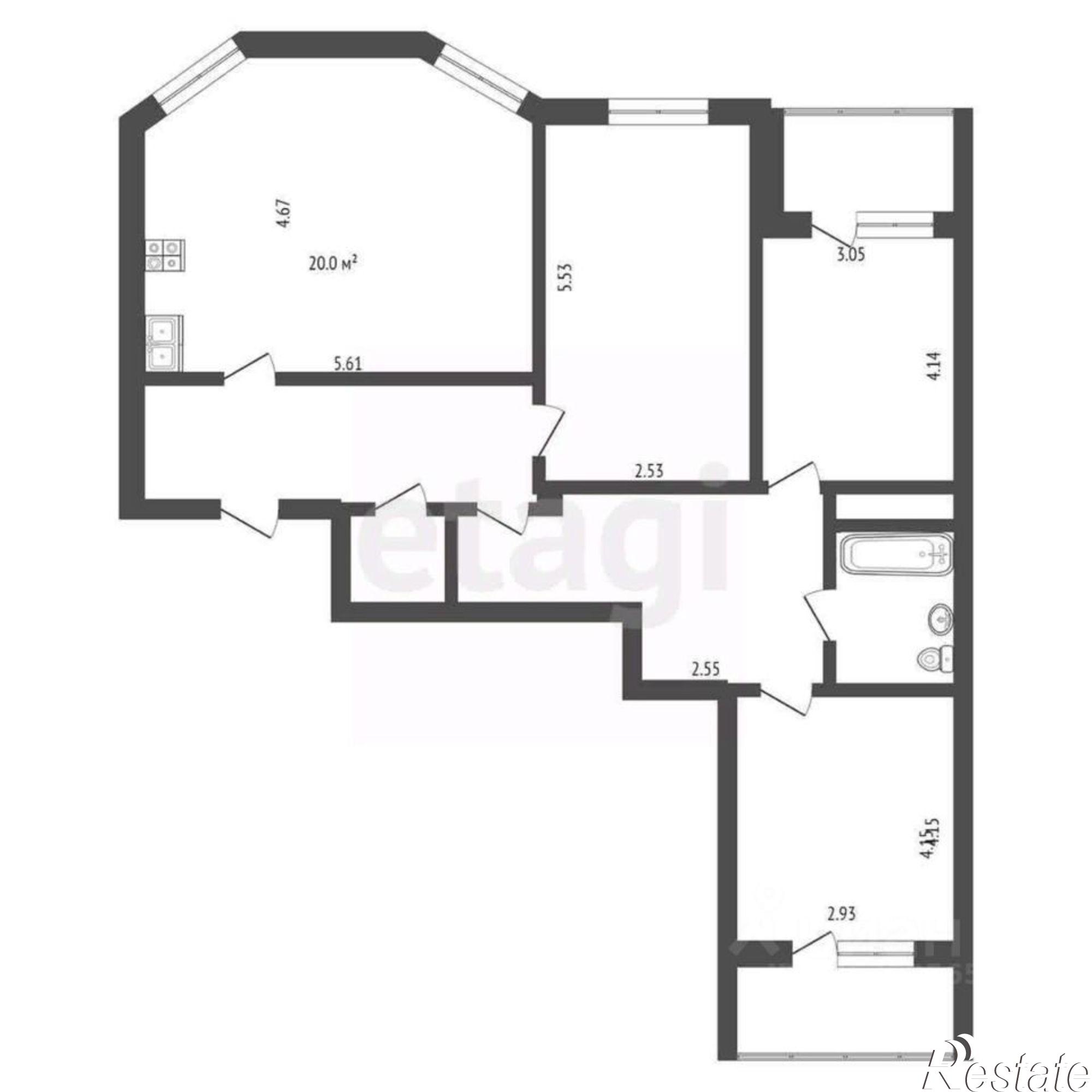 Купить квартиру за 10 500 000 рублей на Владимирская улица, 160 к4