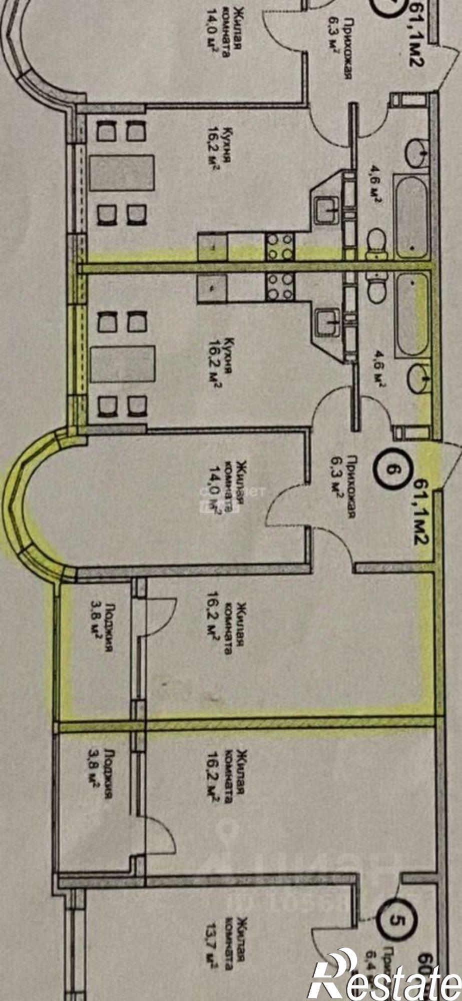Купить квартиру за 10 500 000 рублей на ул Верхняя дорога, 151 3