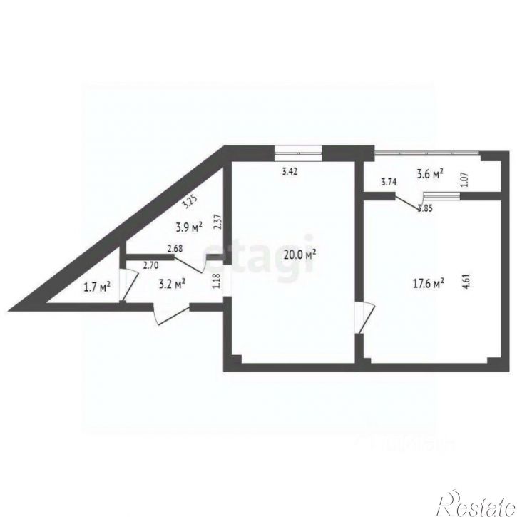 1-комн квартира ул Чехова, 50А,  д. 50А