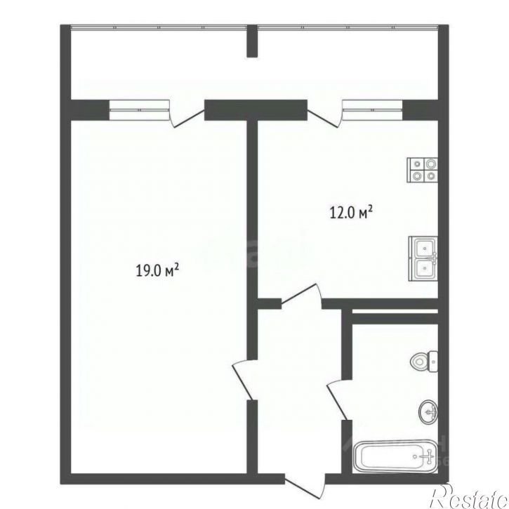 1-комн квартира улица Адмирала Пустошкина, 22 с7,  д. 22 с7