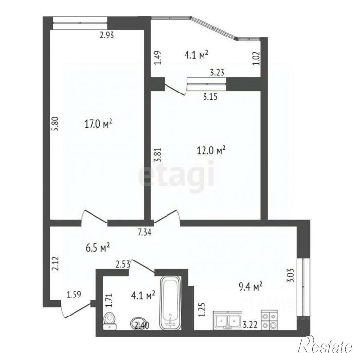 2-комн квартира улица Ленина, 185А к2,  д. 185А к2