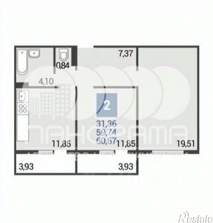 2-комн квартира улица Ленина, 229,  д. 229