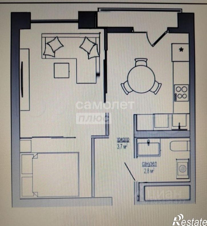 1-комн квартира ул Владимирская, 142,  д. 142