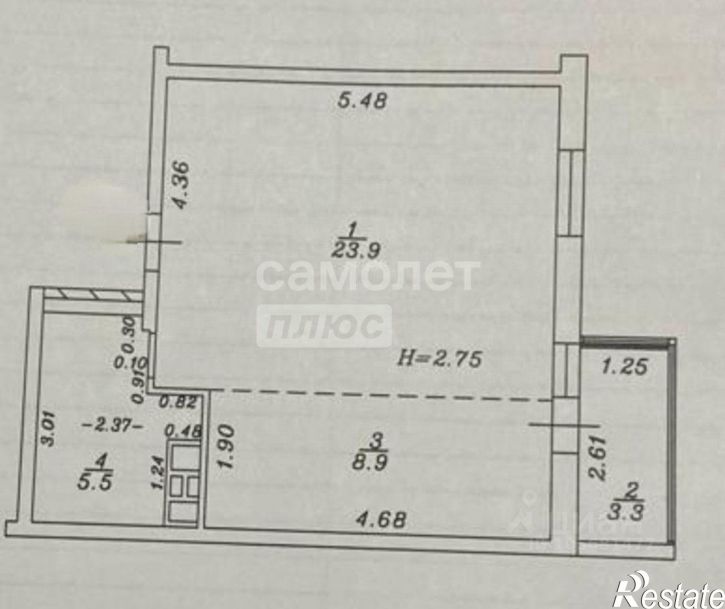 1-комн квартира ул Мирная, 29 3,  д. 29 3,  к. 3