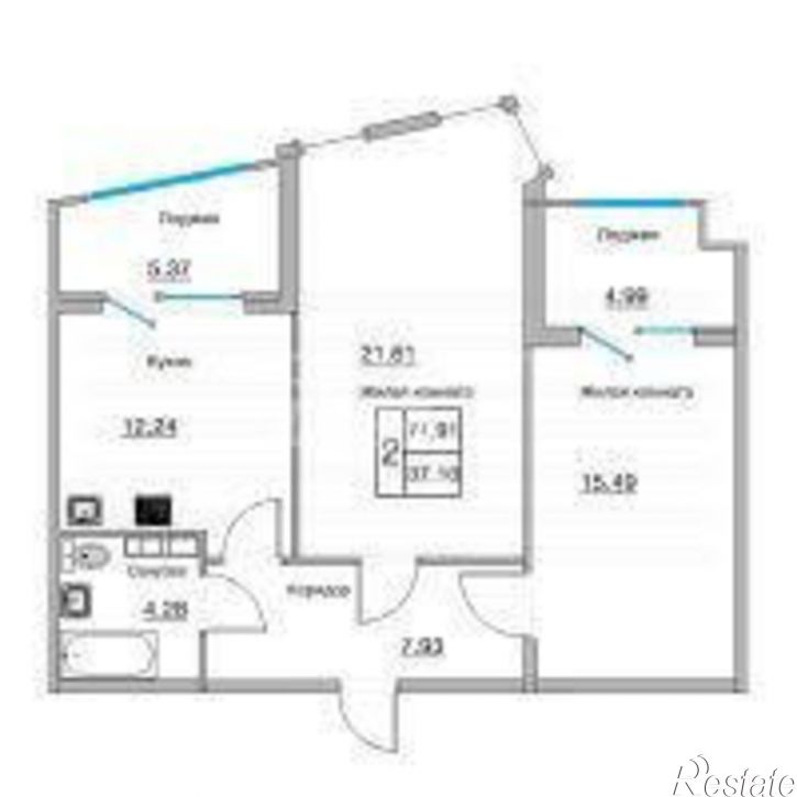 2-комн квартира ул Поликарпова, 32,  д. 32