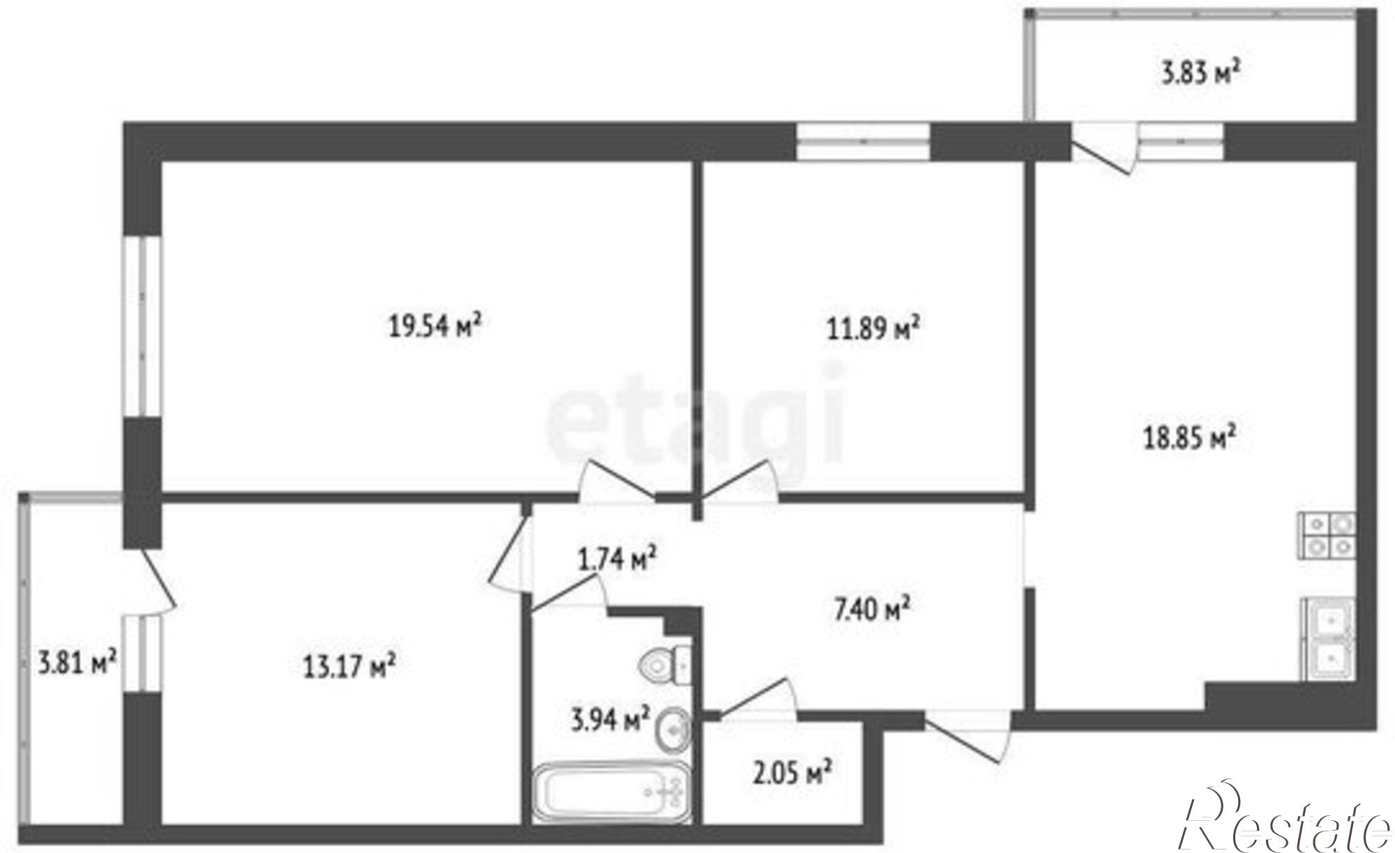 Купить квартиру за 13 000 000 рублей на улица Адмирала Пустошкина, 22 с10