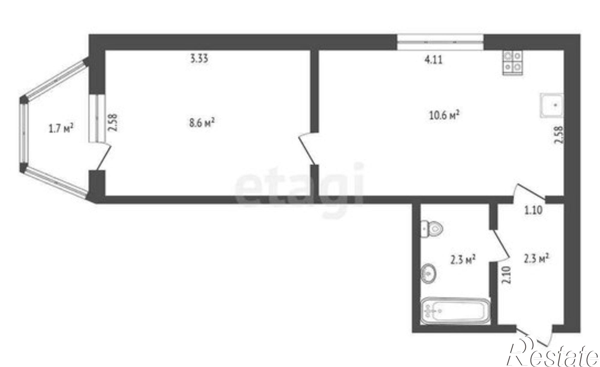 Купить квартиру за 2 870 000 рублей на ул Лазурная, 10