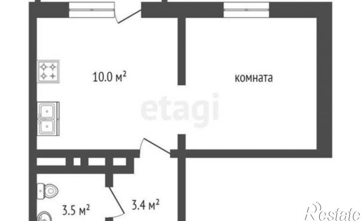 1-комн квартира улица Адмирала Пустошкина, 22 с3,  д. 22 с3