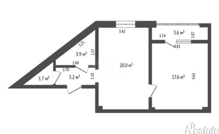 1-комн квартира ул Чехова, 50А,  д. 50А