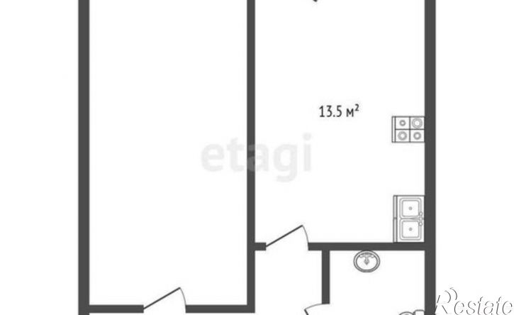 1-комн квартира улица Омелькова, 93,  д. 93