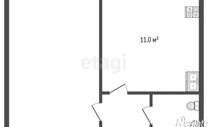 1-комн квартира ул Адмирала Пустошкина, 22 4,  д. 22 4,  к. 4