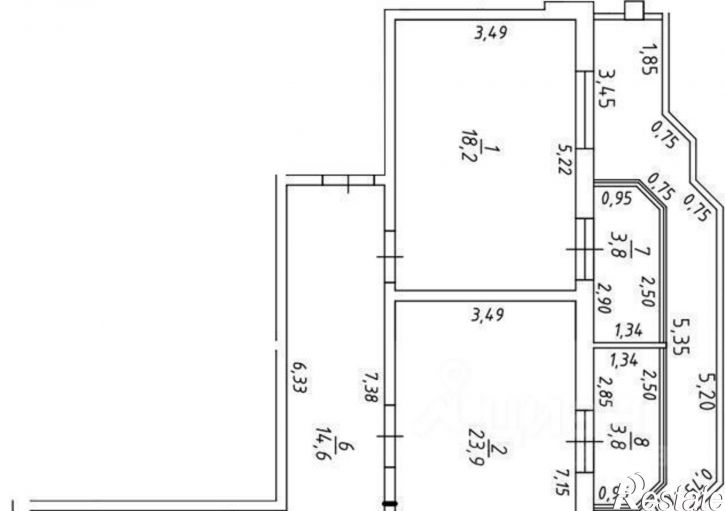 3-комн квартира Анапское шоссе, 32 6,  д. 32 6,  к. 6