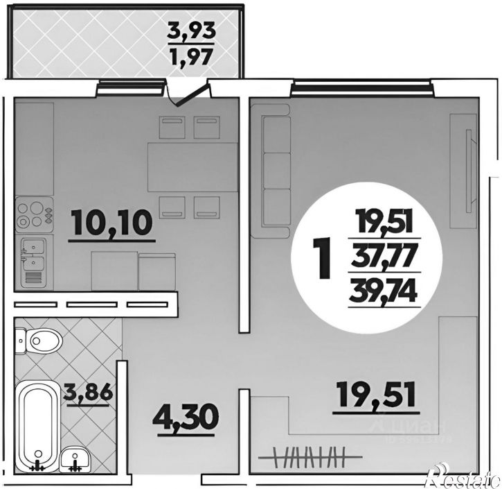 1-комн квартира ул Адмирала Пустошкина, 16,  д. 16