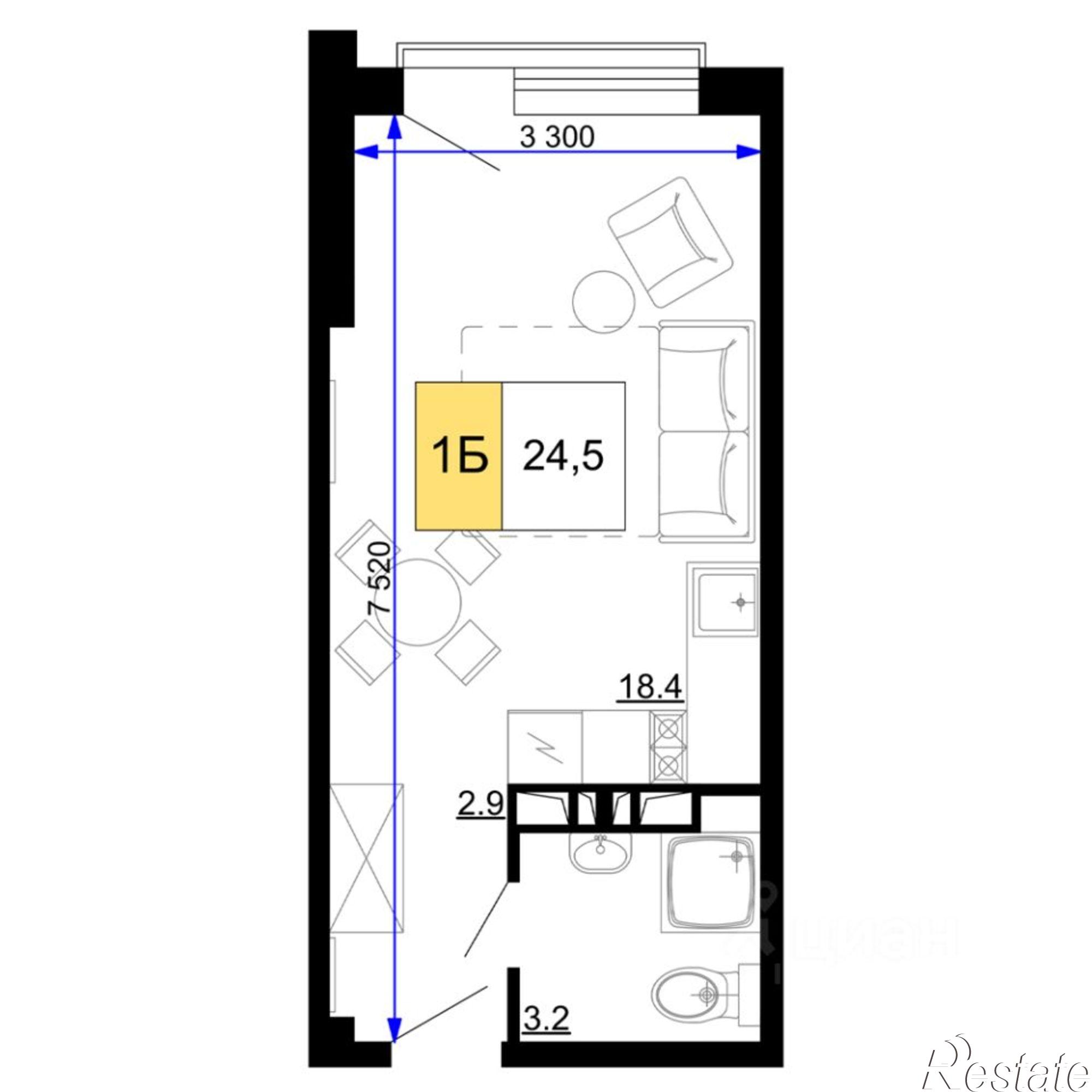 Купить квартиру за 9 555 000 рублей на улица Дружбы, 11