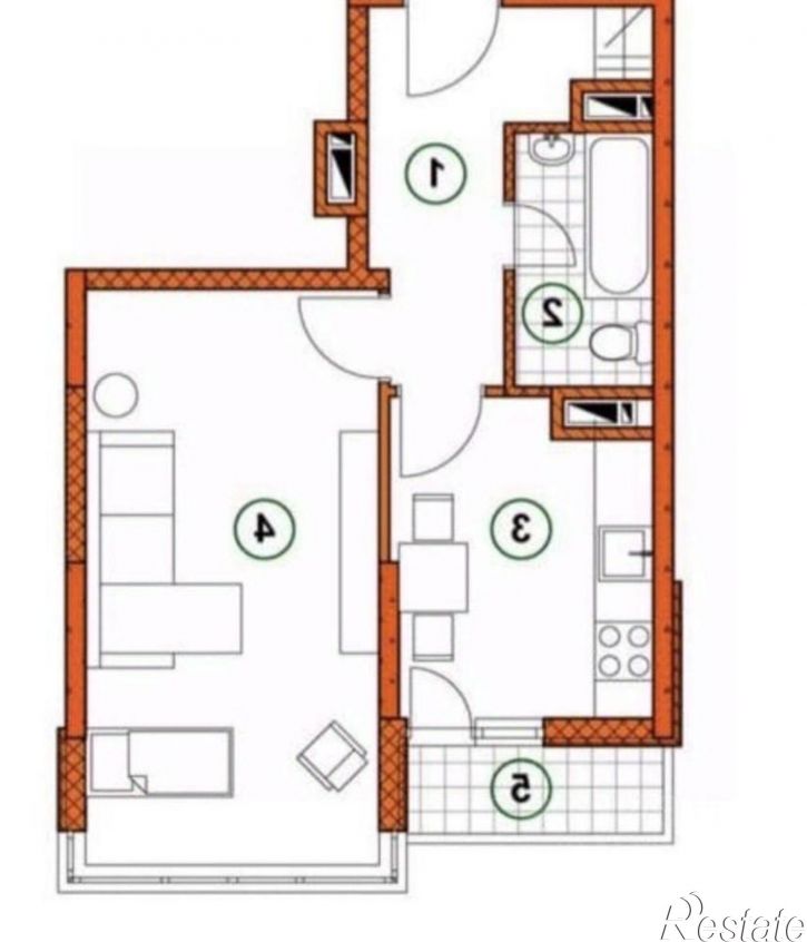 1-комн квартира 12-й микрорайон, 36А