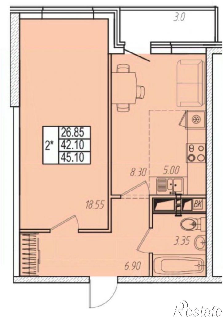 1-комн квартира ул Омелькова, 93,  д. 93