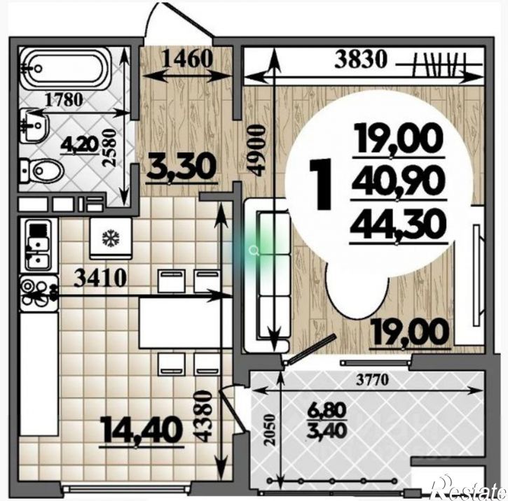 1-комн квартира в новом доме ул Адмирала Пустошкина, 22 2,  д. 22 2,  к. 2