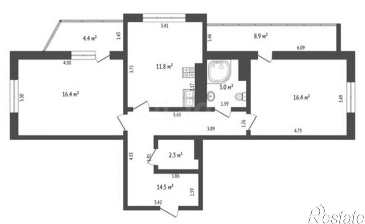 2-комн квартира ул Владимирская, 120,  д. 120