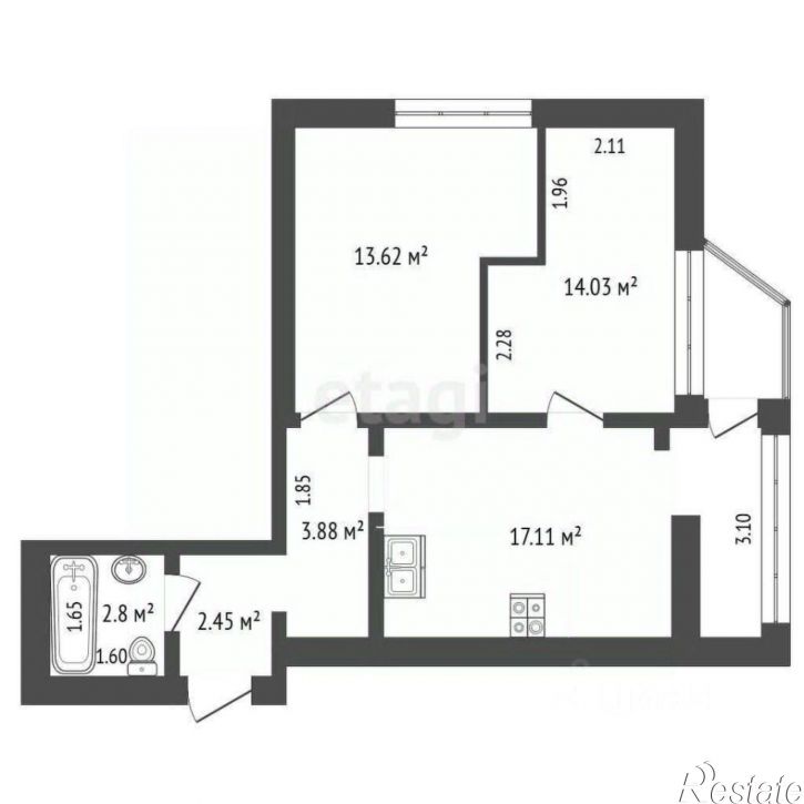 2-комн квартира Краснодарская улица, 66В,  д. 66В