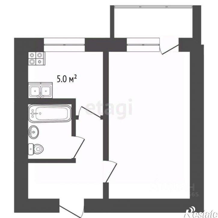 1-комн квартира улица Лермонтова, 119,  д. 119