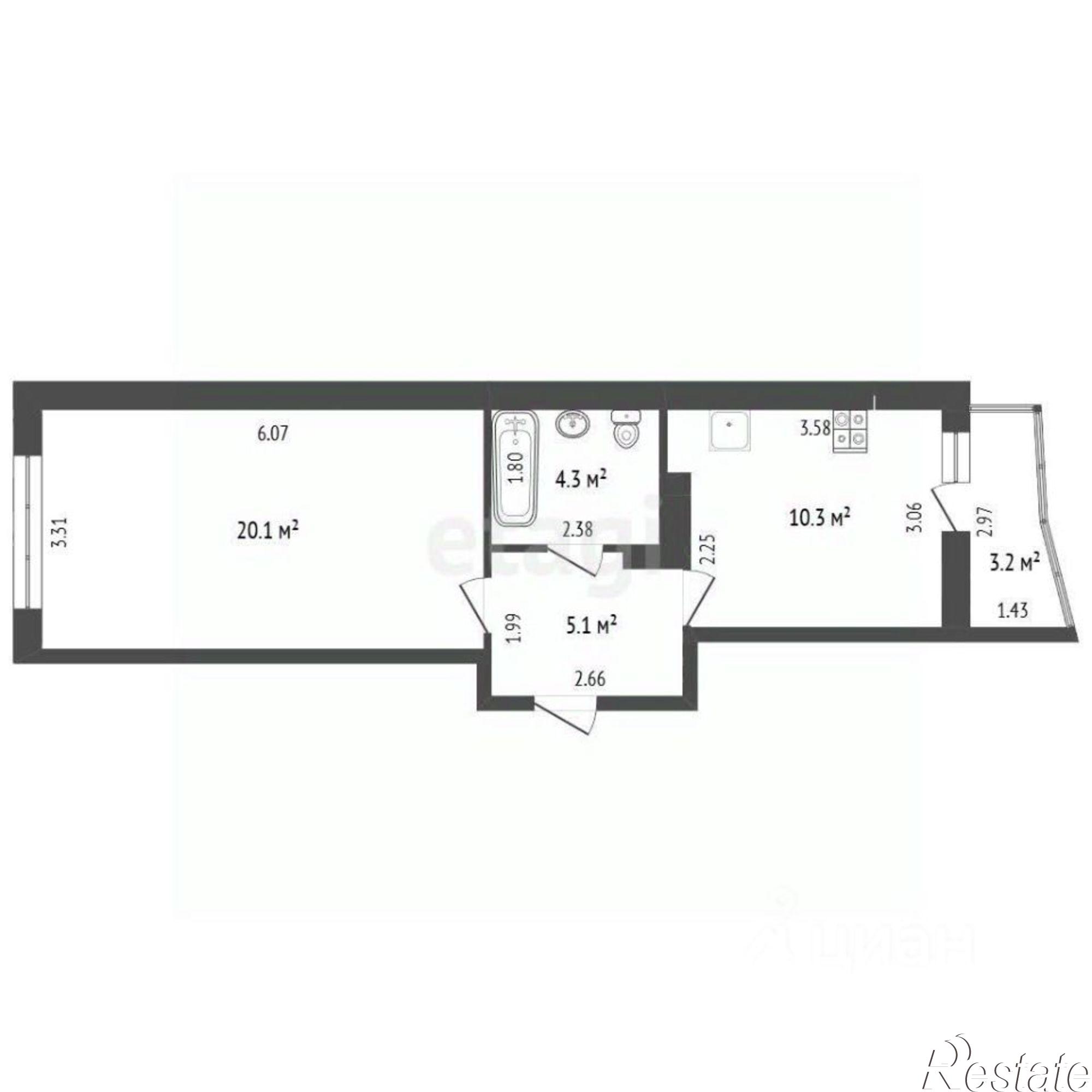 Купить квартиру за 7 500 000 рублей на ул Астраханская, 97
