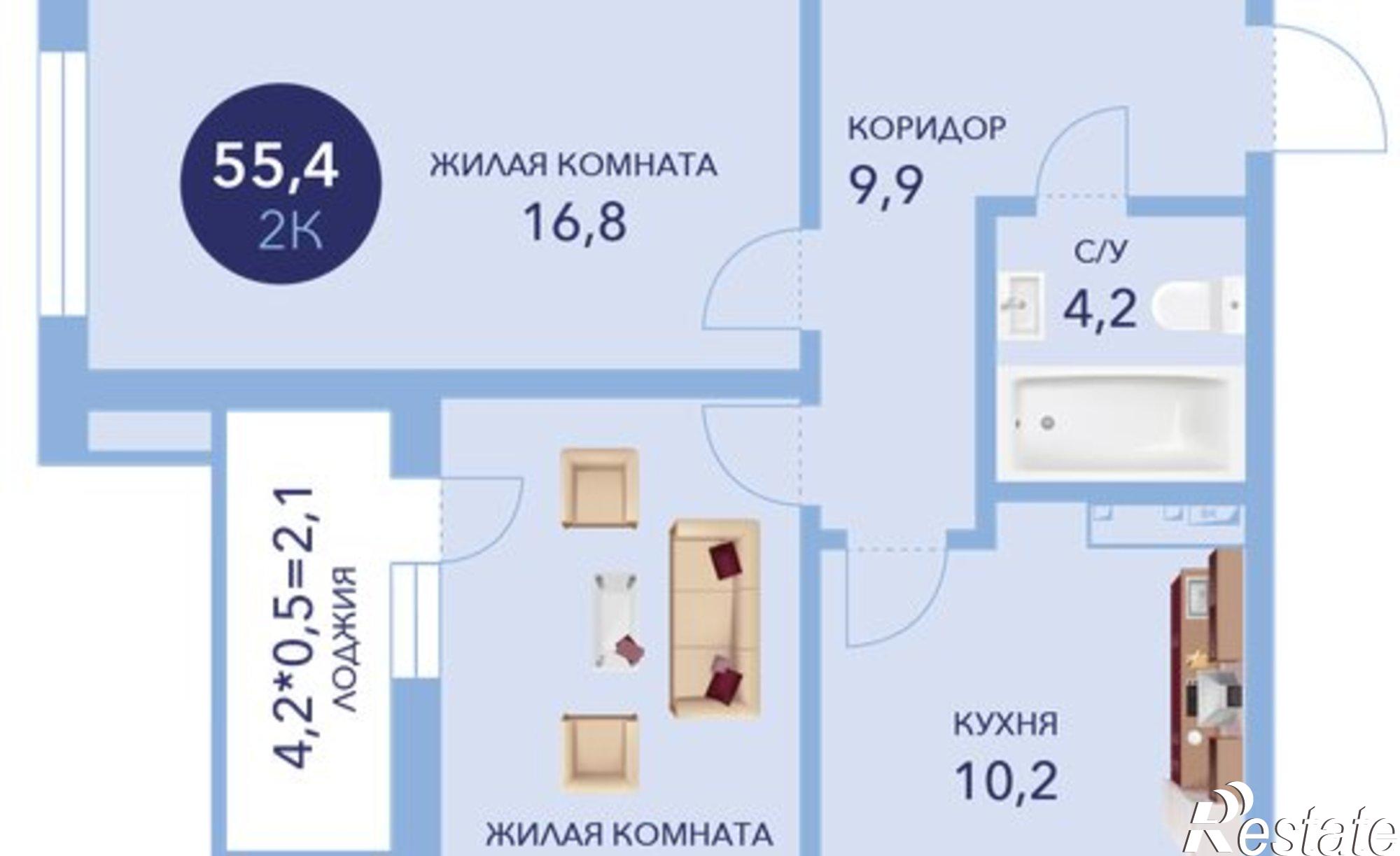 Купить квартиру за 12 742 000 рублей на улица Ленина, 241к2