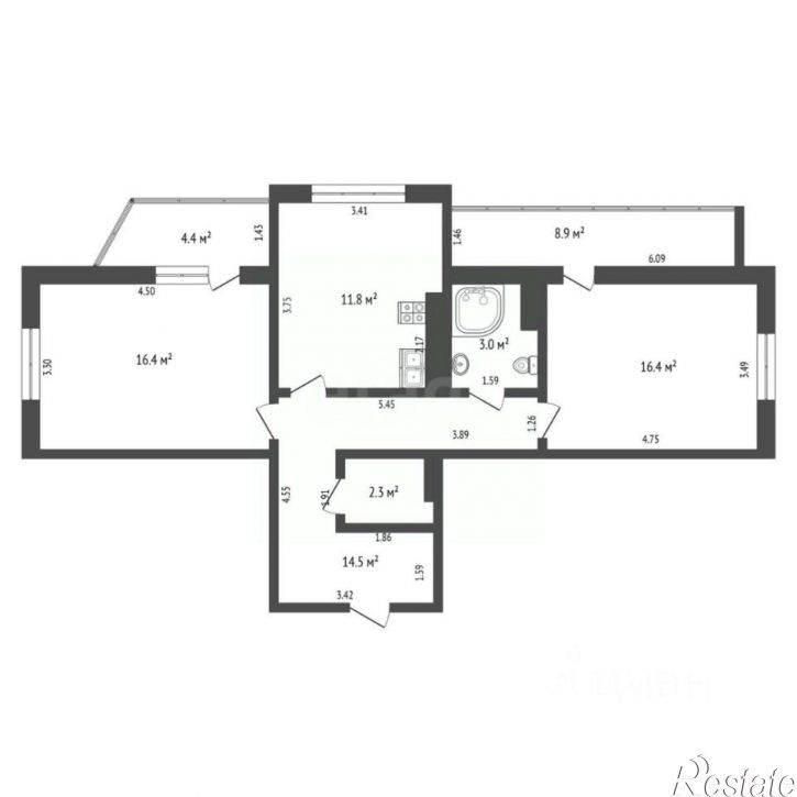 2-комн квартира ул Владимирская, 120,  д. 120