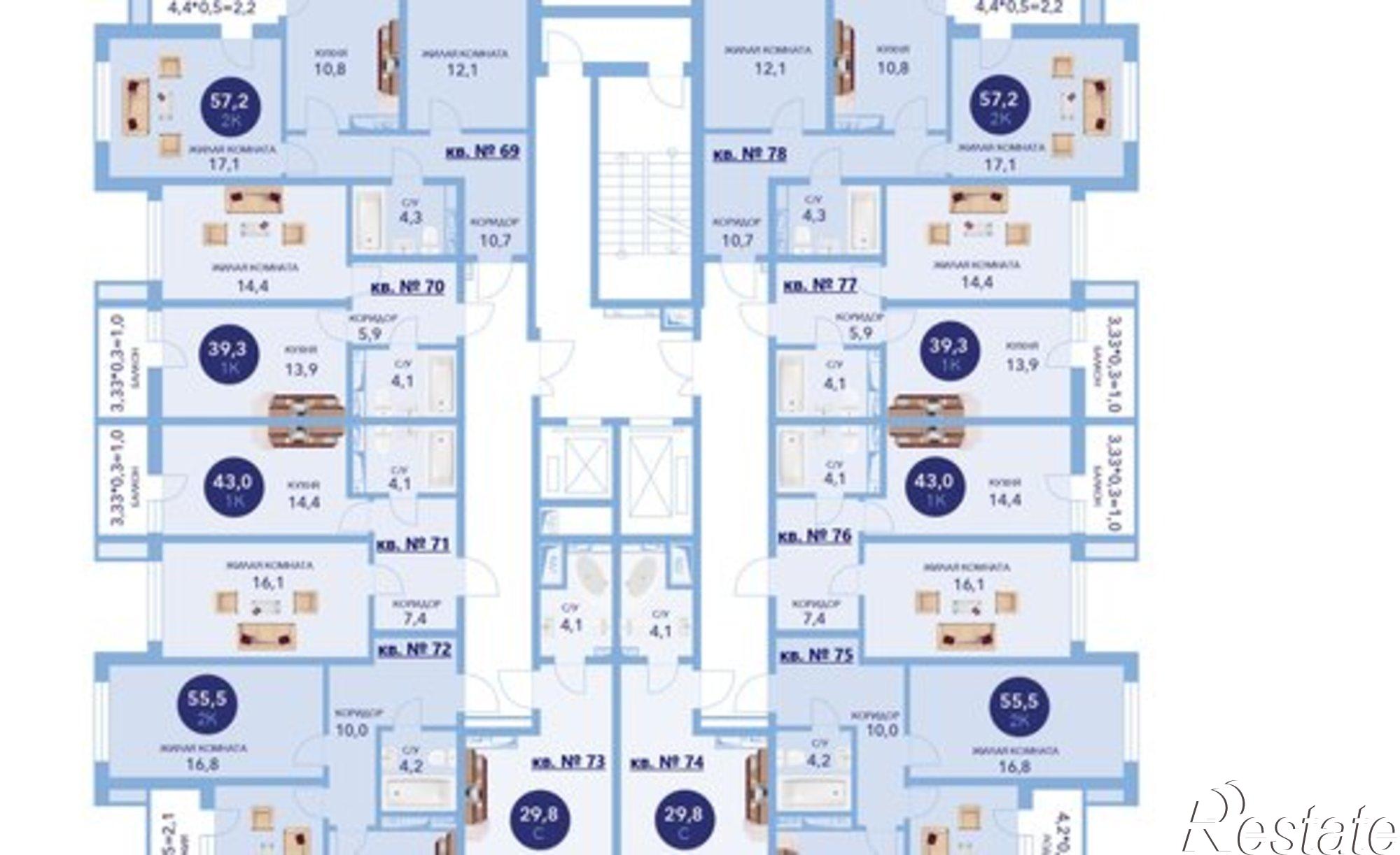 Купить квартиру за 12 765 000 рублей на улица Ленина, 241к2
