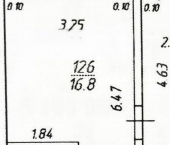 1-комн, 35кв м, этаж 2/3 Пионерский проспект, 268В