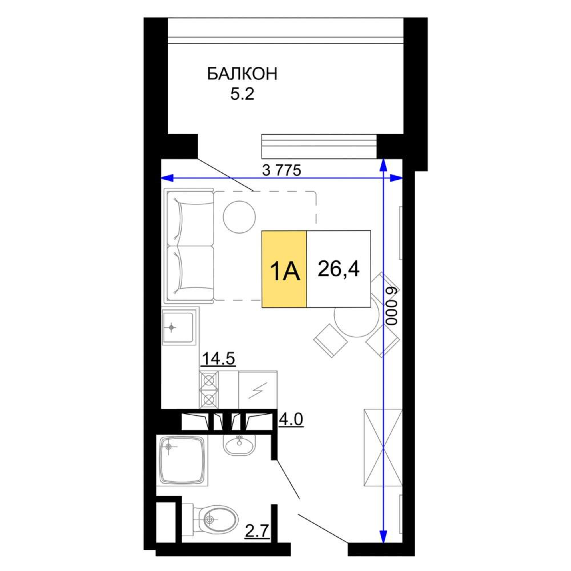 Купить студию за 9 504 000 рублей на Сосновый проезд, д.10 литера 2
