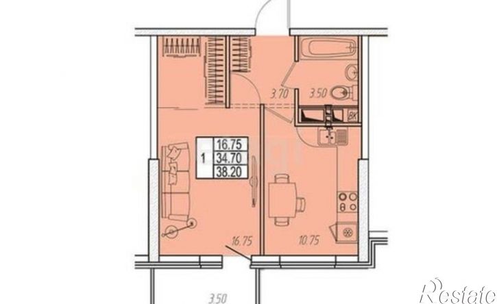 1-комн квартира ул Омелькова, 93,  д. 93