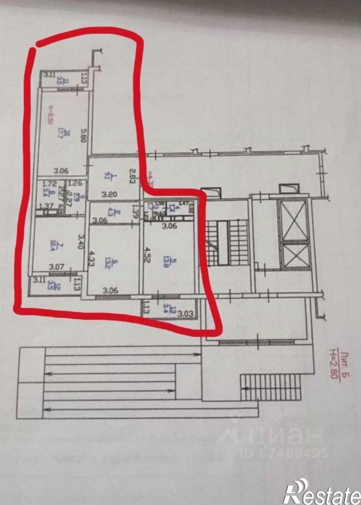 3-комн квартира улица Адмирала Пустошкина, 22 с6,  д. 22 с6