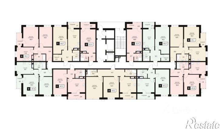 2-комн квартира Анапское шоссе, 18 1,  д. 18 1,  к. 1