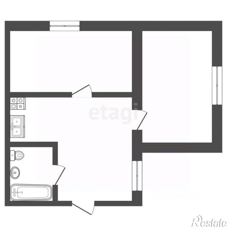 2-комн квартира улица Кирова, 1,  д. 1