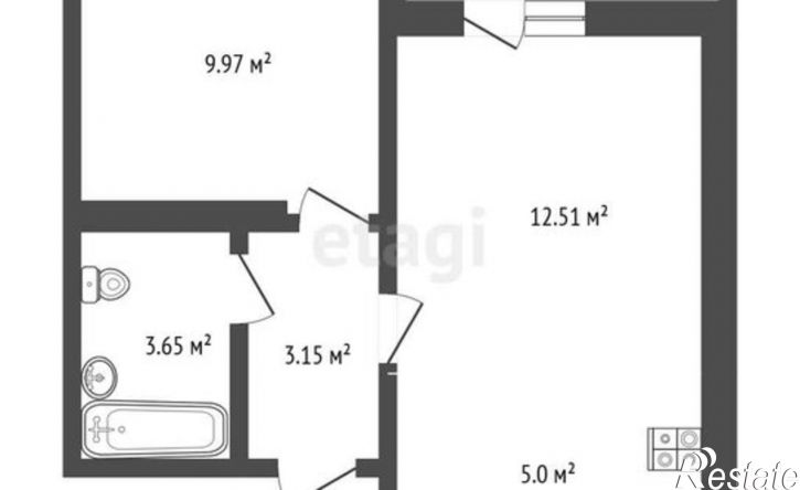 1-комн квартира улица Адмирала Пустошкина, 22 с3,  д. 22 с3