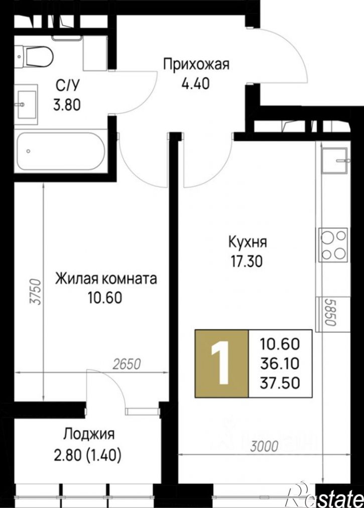 1-комн квартира в новом доме улица Ленина, 148,  д. 148