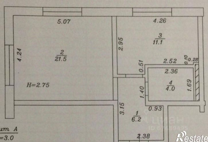1-комн квартира улица Толстого, 130 к3,  д. 130 к3