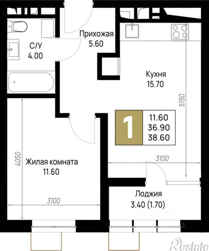 1-комн квартира в новом доме ул Ленина, 148,  д. 148