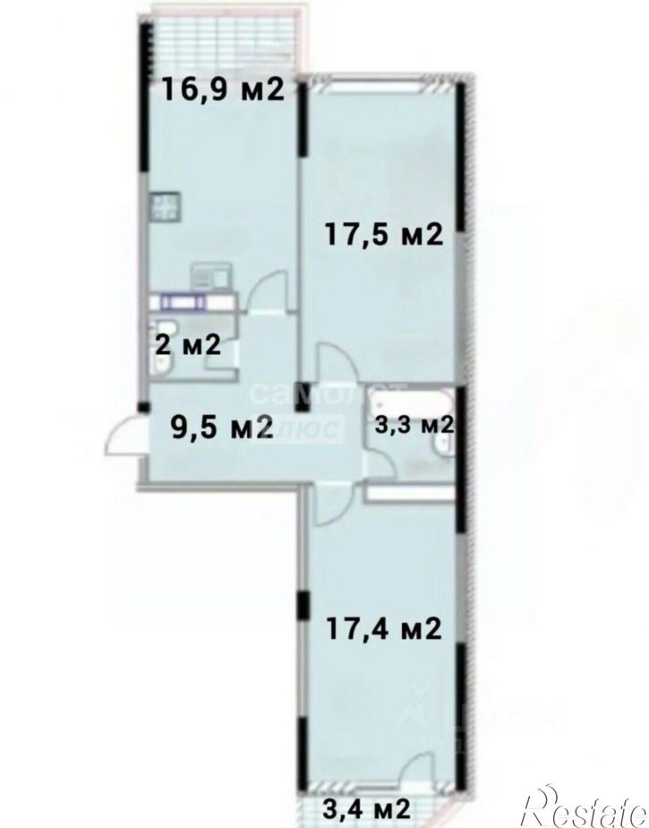 2-комн квартира ул Владимирская, 150,  д. 150