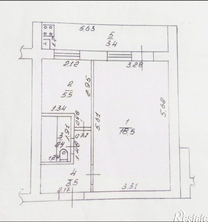 1-комн квартира улица Лермонтова, 119,  д. 119