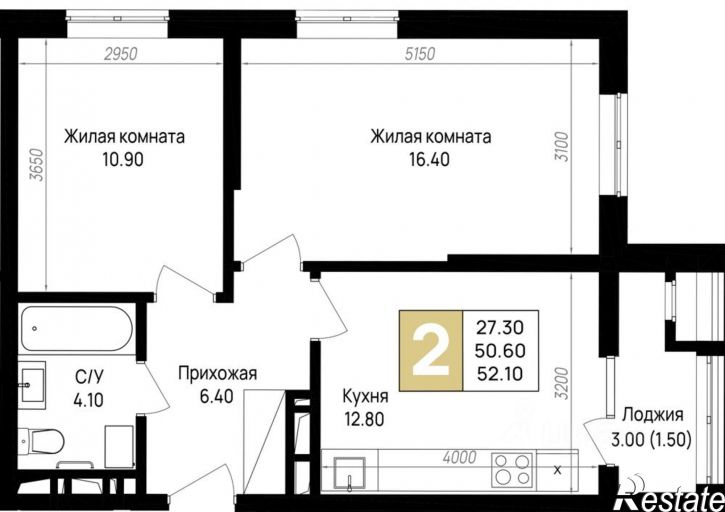 2-комн квартира в новом доме улица Ленина, 148,  д. 148