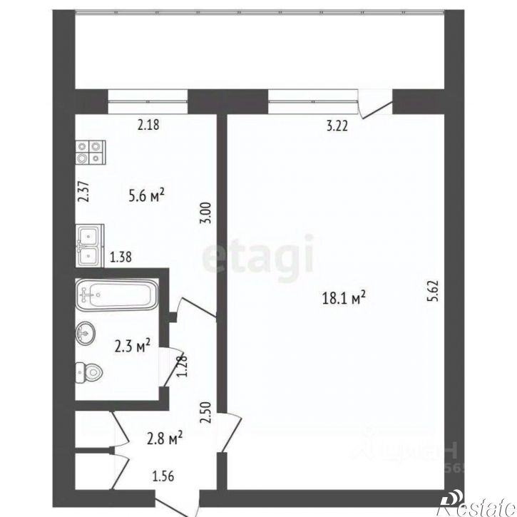 1-комн квартира ул Лермонтова, 121,  д. 121