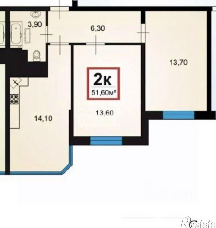 2-комн квартира Анапское шоссе, 32 к5,  д. 32 к5