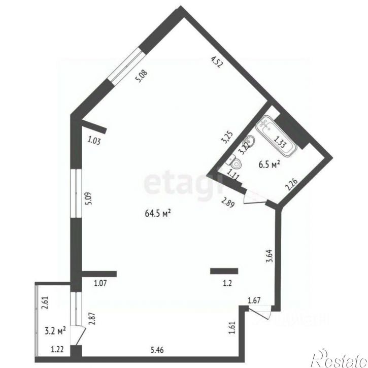 2-комн квартира ул Мирная, 29 6,  д. 29 6,  к. 6